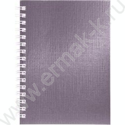 Зап. книжка  80л А6 спираль/бумвинил Metallic Коричневая | Фото 1