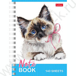 Зап. книжка 140л А6 спираль "Котики бывают разными" | Фото 2