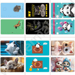 Наклейка на банковскую и транспортную карты с высечкой под чип "Ассорти" 48 дизайнов в блоке | Фото 2