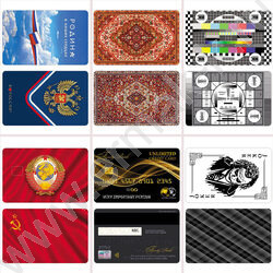 Наклейка на банковскую и транспортную карты с высечкой под чип "Ассорти" 48 дизайнов в блоке | Фото 7