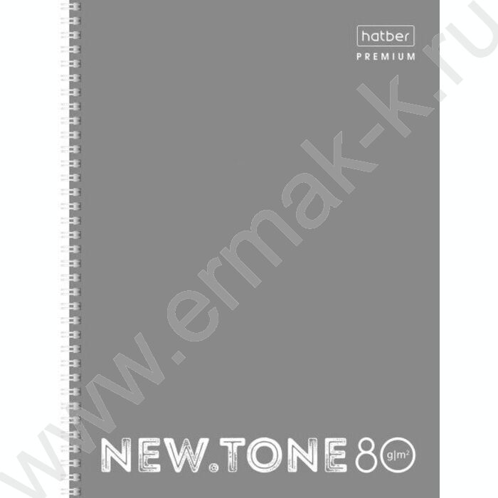 Тетрадь  80л А4 линейка/спираль/многоуров.перфорация "NEWtone PASTEL Серый жемчуг" | Фото 1