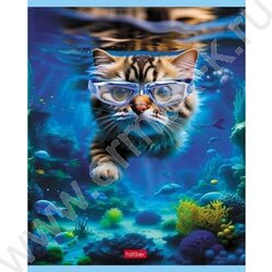 Тетрадь  40л клетка "Коты на релаксе" ассорти | Фото 3