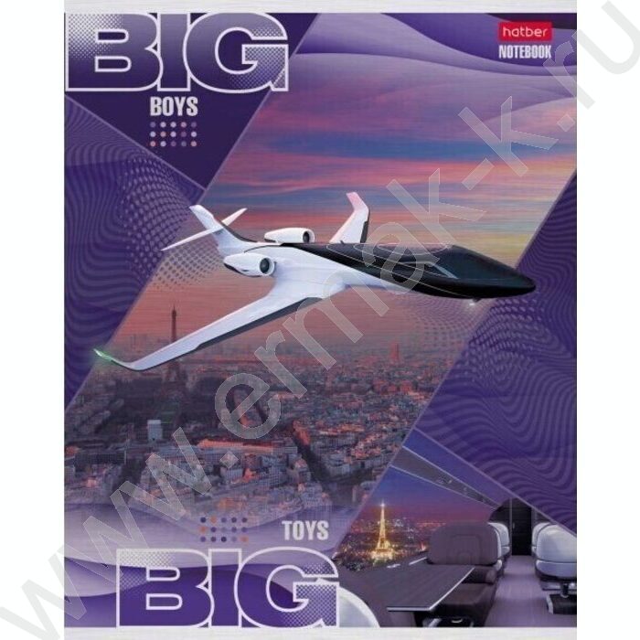 Тетрадь  48л клетка "BIG boys - BIG toys" /металлизиров.картон/выб лак/ 5видов | Фото 2