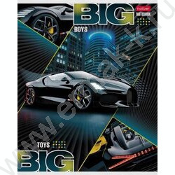 Тетрадь  48л клетка "BIG boys - BIG toys" /металлизиров.картон/выб лак/ 5видов | Фото 5