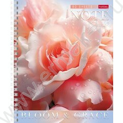 Тетрадь  80л клетка/спираль "Цветение и грация" /ламинация Soft-touch/ 2вида | Фото 4