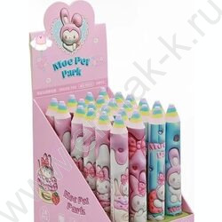 Ластик-карандаш держатель пластиковый Зайка ассорти | Фото 1