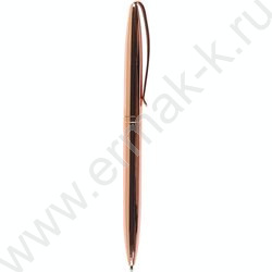 Ручка шар метал пов.мех. Florenzo синяя/корпус розовое золото "Цветок лотоса на белом" | Фото 1