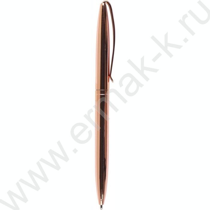 Ручка шар метал пов.мех. Florenzo синяя/корпус розовое золото "Цветок лотоса на белом" | Фото 1