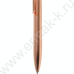 Ручка шар метал пов.мех. Florenzo синяя/корпус розовое золото "Цветок лотоса на белом" | Фото 3