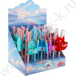 Ручка гелевая синяя 0,5мм  Сланцы /игла,цв.корпус ассорти с подвеской | Фото 3