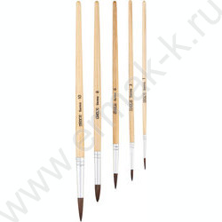 Кисть набор  5шт /белка круг. №1,№3,№6,№8,№10/ | Фото 1