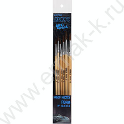 Кисть набор  6шт /пони круг. №1,№2,№3,№4,№5,№6/ Драйв | Фото 1