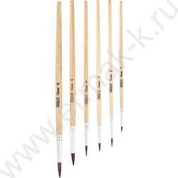 Кисть набор  6шт /пони круг. №1,№2,№3,№4,№5,№6/ Мишка | Фото 1