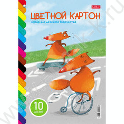 Картон цв. мелов. А4 10л/10цв Волшебный Веер на заклепке 9 дизайнов | Фото 1