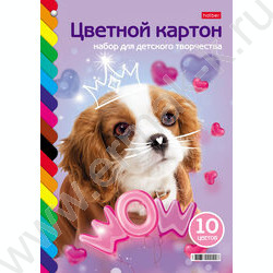 Картон цв. мелов. А4 10л/10цв Волшебный Веер на заклепке 9 дизайнов | Фото 4