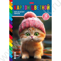 Картон цв. мелов. А4 10л/10цв Волшебный Веер на заклепке 9 дизайнов | Фото 6