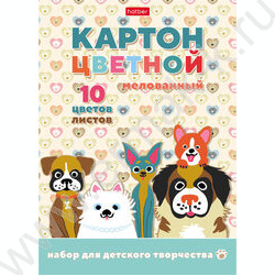 Картон цв. мелов. А5 10л/10цв Ушастики | Фото 1