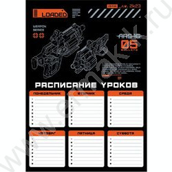 Расписание уроков А4 Бластер /выб.Уф-лак/ | Фото 1