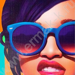 Зап. книжка  64л А6 тв.обл. "Девушка в очках" /глянц.лам/лён | Фото 5