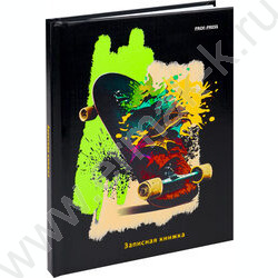 Зап. книжка  64л А6 тв.обл. "Скейт в красках" /глянц.лам/лён | Фото 2