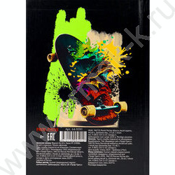 Зап. книжка  64л А6 тв.обл. "Скейт в красках" /глянц.лам/лён | Фото 4