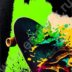 Зап. книжка  64л А6 тв.обл. "Скейт в красках" /глянц.лам/лён | Фото 5