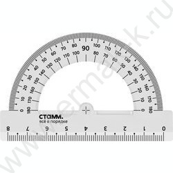 Транспортир 180° 8см прозр. | Фото 1