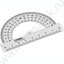 Транспортир 180° 8см прозр. | Фото 2