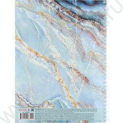 Тетрадь  60л А4 клетка/спираль "Голубой мрамор-1" | Фото 3