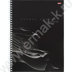 Тетрадь  80л А4 клетка/спираль "Концептуальный чёрный" | Фото 1