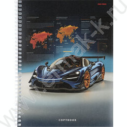 Тетрадь  96л А4 клетка/спираль "Автомобильная тематика" ассорти | Фото 1