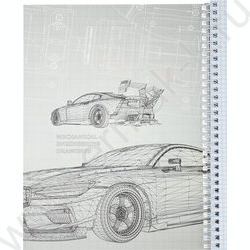 Тетрадь  96л А4 клетка/спираль "Автомобильная тематика" ассорти | Фото 2