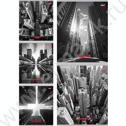 Тетрадь  48л клетка "Мегаполис в чёрно-белом" ассорти | Фото 1