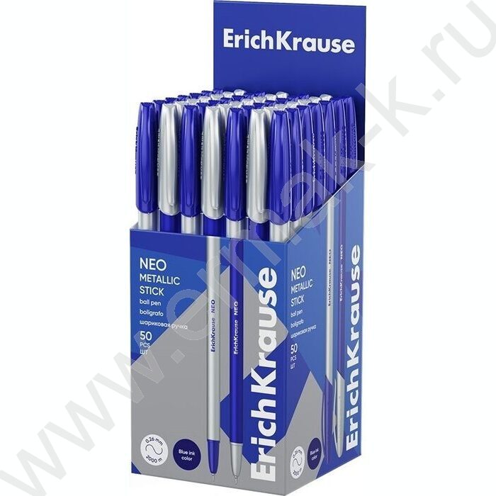 Ручка шар Neo® Stick Metallic 0,7мм, синяя /цвет корпуса - ассорти | Фото 2