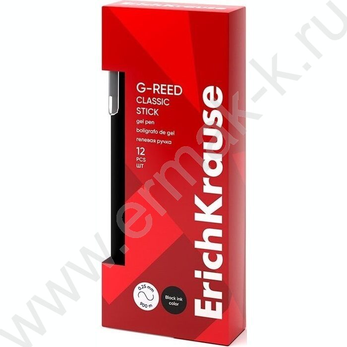 Ручка гелевая черная 0,38мм G-Reed Stick Classic | Фото 2