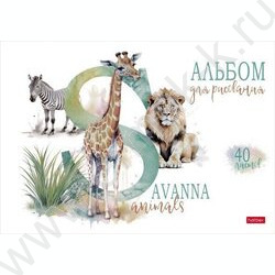 Альбом д/рисования пл.обл. 40л "Из жизни дикой природы" /тиснение/ | Фото 1