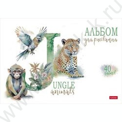 Альбом д/рисования пл.обл. 40л "Из жизни дикой природы" /тиснение/ | Фото 2