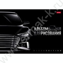 Альбом д/рисования пл.обл. 48л "Black Edition" /тиснение/ | Фото 5