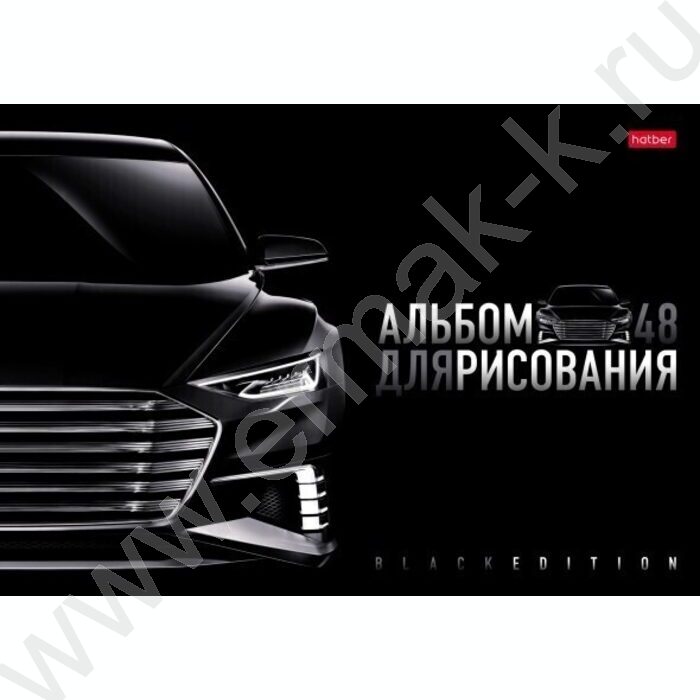 Альбом д/рисования пл.обл. 48л "Black Edition" /тиснение/ | Фото 5