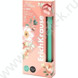 Ручка гелевая черная 0,38мм  G-Reed Stick Pastel Bloom /корпус - ассорти | Фото 2