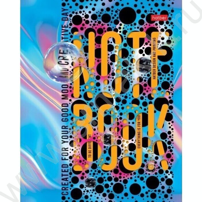 Тетрадь  48л клетка "Bubbler book" /металлизиров.картон/ 5видов | Фото 1