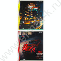 Тетрадь  96л клетка/спираль "Авто класса премиум" /твин-лак/ ассорти | Фото 1