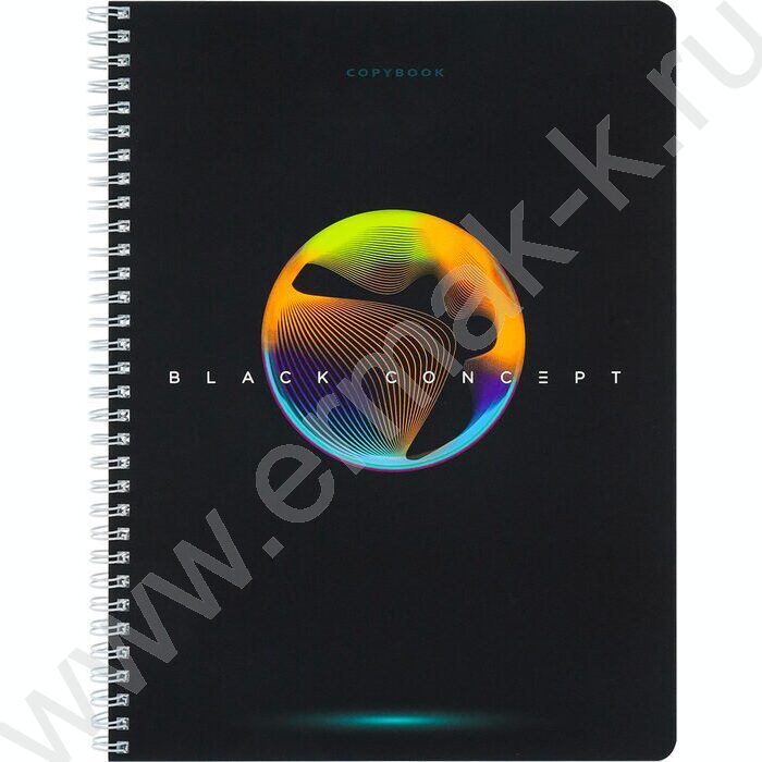 Тетрадь  96л А4 клетка/спираль "Абстрактный концепт" /софт-тач/ | Фото 1