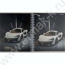 Тетрадь  96л клетка/спираль/двойная обложка "Разные автомобили" | Фото 4
