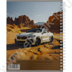 Тетрадь  96л клетка/спираль/двойная обложка "Разные автомобили" | Фото 6