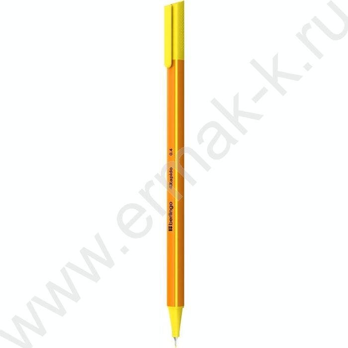 Ручка кап. "Rapido" желтая, 0,4мм /трехгранный корпус | Фото 1