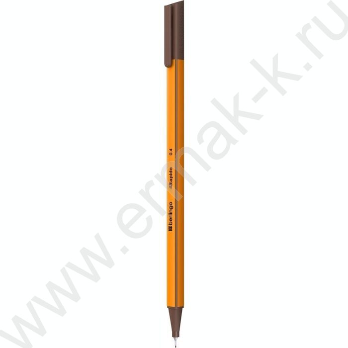 Ручка кап. "Rapido" коричневая, 0,4мм /трехгранный корпус | Фото 1