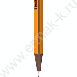 Ручка кап. "Rapido" коричневая, 0,4мм /трехгранный корпус | Фото 2