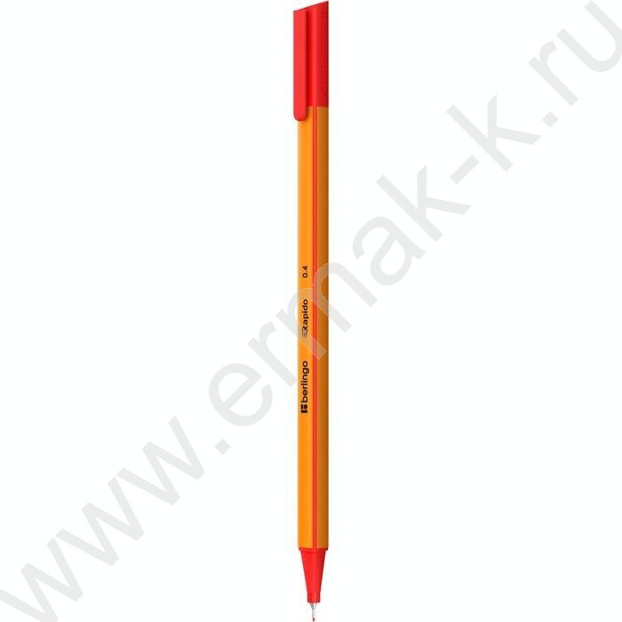 Ручка кап. "Rapido" красная, 0,4мм /трехгранный корпус | Фото 1