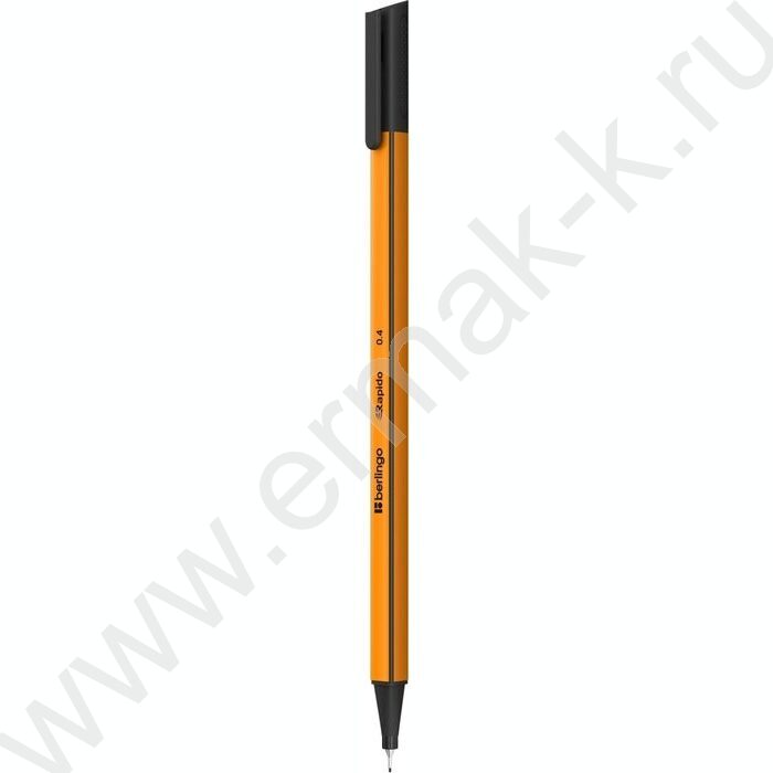 Ручка кап. "Rapido" черная, 0,4мм /трехгранный корпус | Фото 1